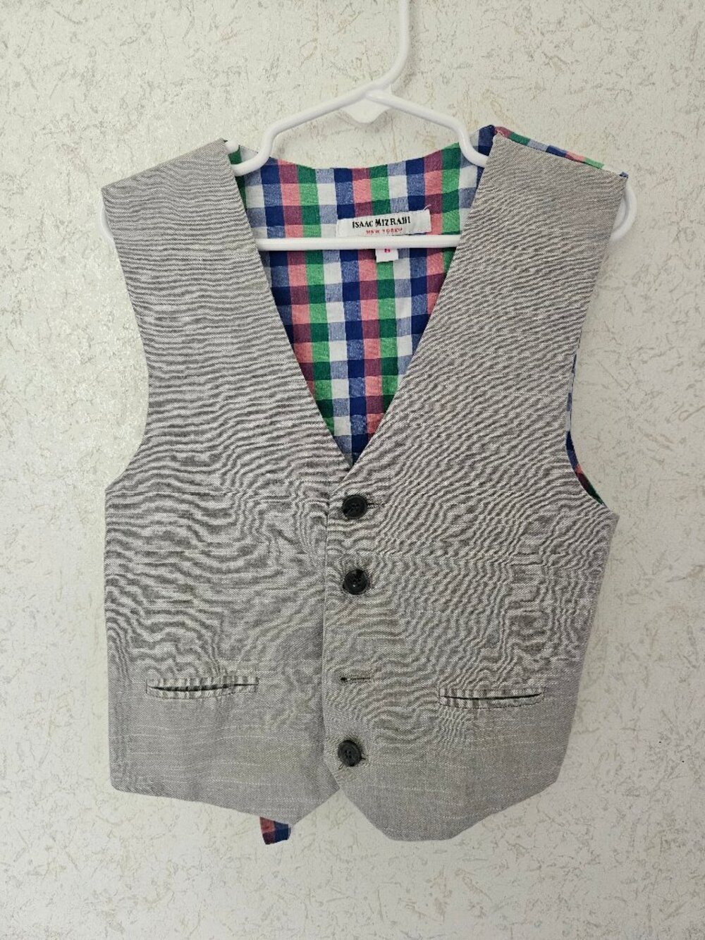 Isaac Mizrahi Boys Size 6 Gray 2 Piece Suit Vest Pants Set